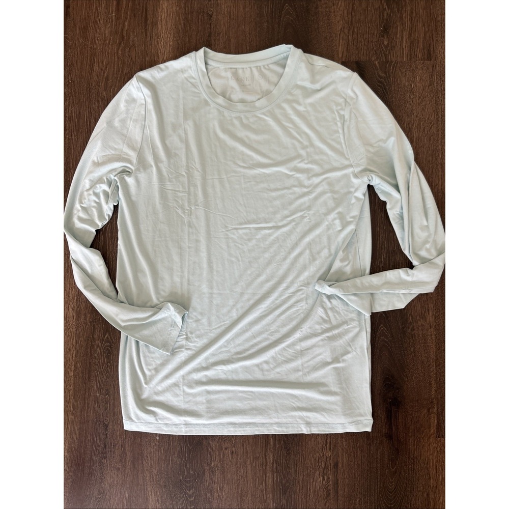LAKE pajamas men's Small top long sleeve bamboo spandex m Sea green MINT